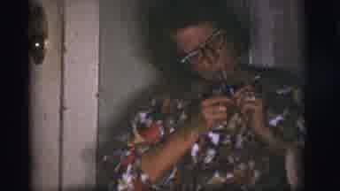 Tuscon Arizona (1966): Women Smoking With Glasses Near A Religious Symbol With
