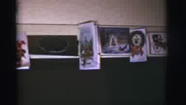 Tuscon Arizona (1966): Christmas Cards Are Mounted On The Wall Above A Window Or