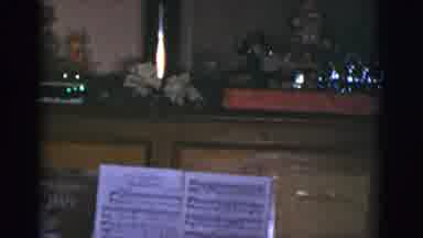 Tuscon Arizona (1966): Piano With Christmas Decorations Along The Top And Sheet