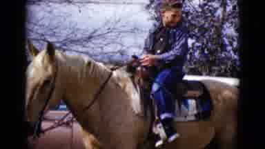 Clarksdale Arizona (1968): Childrens Are Sitting In The Up Of The Horse And Riding