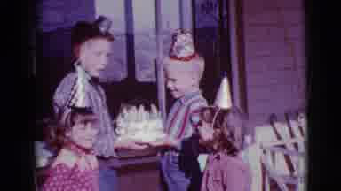 Clarksdale Arizona (1968): Children At A Birthday Party Outside The House Holding