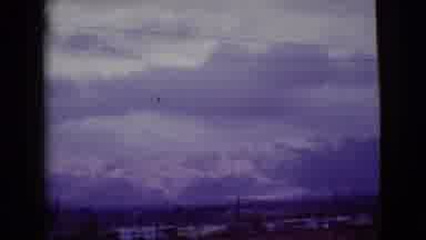 Clarksdale Arizona (1968): Cloudy Sky Misty Air Foggy Air Mountains With Bits Of