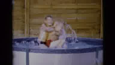 Clarksdale Arizona (1968): Boys Splashing Around In An Above The Ground Pool On A