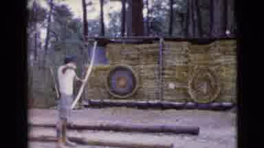 Clarksdale Arizona (1968): People In A Forest Practicing Archery On A Cloudy Day