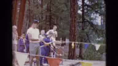 Clarksdale Arizona (1968): Children In The Forest Competing At Archery