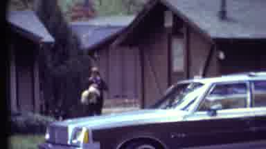 Grand Canyon Arizona (1972): Man Walking In Nostalgic Family Campgrounds Towards A