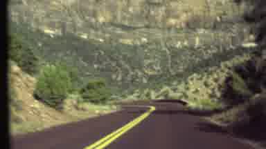 Grand Canyon Arizona (1972): Car Driving On The Road In The Middle Of The Hills
