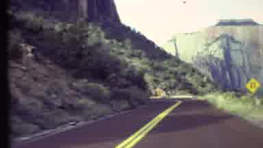 Grand Canyon Arizona (1972): Driving Down The Road And Coming Around The Bend As
