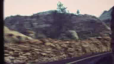 Grand Canyon Arizona (1972): Driving Through The Narrow Areas Of The Mountain Area