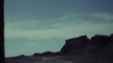 Grand Canyon Arizona (1972): Driving Down A Desert Road Then Stationary Shot Of