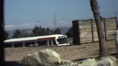Grand Canyon Arizona (1972): Bus Drives Past Large Pond On A Bright Sunny Day