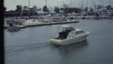 Grand Canyon Arizona (1972): Boat Sets Sail From Dock On A Gloomy Day Other Boats