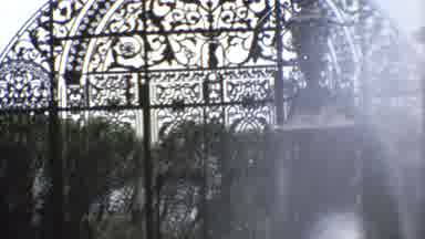 Mexico City (1973): Fountains Spray Water In A Garden In Front Of Very Ornate