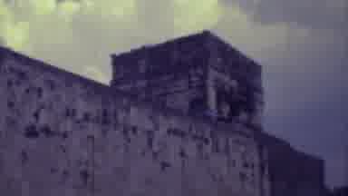 Yucatan Mexico (1973): Footage Of An Old Castle And A Woman Walking Up To It