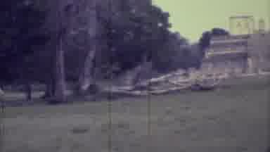 Yucatan Mexico (1973): Tan Monument And Green Grass On A Clear Day