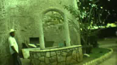 Yucatan Mexico (1973): Tropical Area With Palm Trees With Old Stone Buildings