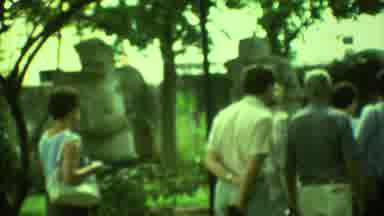 Yucatan Mexico (1973): Visitors Pass By An Ancient Monument In A Spanish Speaking