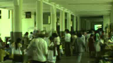 Yucatan Mexico (1973): People Getting Lunch And Socializing In Food Court And