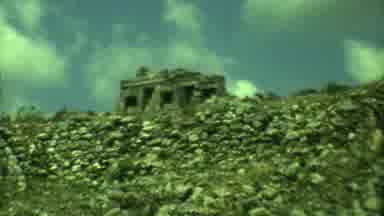 Yucatan Mexico (1973): Abandoned Bunker On A Hill With Iguanas Sitting Below It