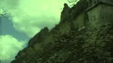 Yucatan Mexico (1973): Ruins Of A Castle And A Large Mound Of Stones