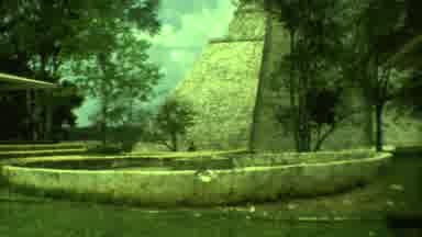 Yucatan Mexico (1973): Stone Figures Like A Pyramid And Wall To A Fountain Some