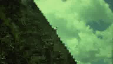 Yucatan Mexico (1973): Huge Mountain With Stairs Person Going Down Forward