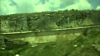 Yucatan Mexico (1973): The Old Ruins Of A Building On The Edge Of Mountains