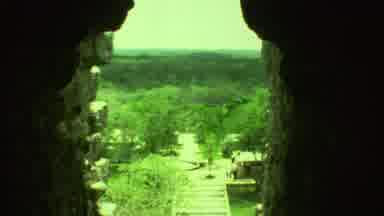 Yucatan Mexico (1973): Two People Climbing A Small Mountain There's Nature Also
