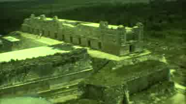 Yucatan Mexico (1973): Historic Castle On A Hill Overlooking A Dusty Valley And
