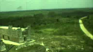 Yucatan Mexico (1973): A Very Old Structure With A Long Staircase And People