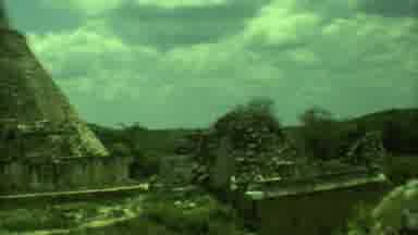 Yucatan Mexico (1973): Mayan Ruins In YucatÃ¡n Mexico Camera Looks Into The Depths