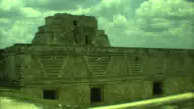 Yucatan Mexico (1973): Sweeping Panorama Of Old And Deserted Ancient Ruins Mid Day