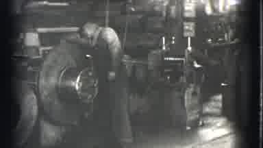 Cleveland Ohio USA (1939): Old Film Black And White Of Man Standing By And