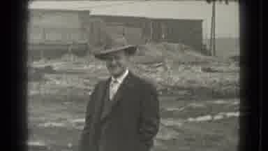 Cleveland Ohio USA (1939): Men In Suits Stand And Around Unpaved Ground In Front