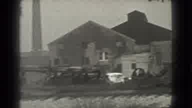 Cleveland Ohio USA (1939): Black And White Buildings With Train Tracks And Junk In