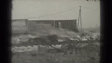 Cleveland Ohio USA (1939): An Abandoned Industrial Site By A Railroad With A Large