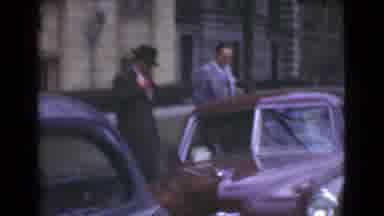 Cleveland Ohio USA (1939): Group Of Men Smoking Outside Of A Brick Buildings Near