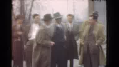 Cleveland Ohio USA (1939): Bunch Of People Standing Around, Looking, Talking