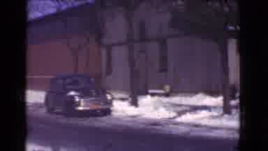 Cleveland Ohio USA (1939): Old Car Parked On A Snowy Street