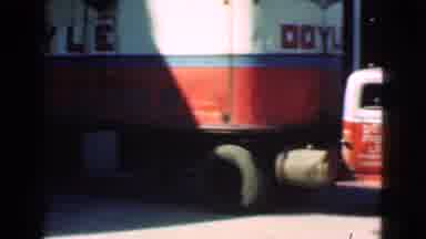 Cleveland Ohio USA (1939): Red And White Doyle Freight Lines Shipping Truck