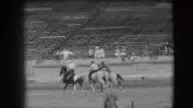Denver Colorado USA-1941: Video Of Rodeo Participants Practicing A Difficult Maneuver