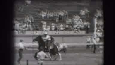 Denver Colorado USA (1941): Horse Riding Running Show Cheering For Winner Of
