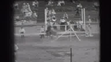 Denver Colorado USA (1941): Three Man In A Rodeo With Horses And People Watching