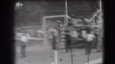 Denver Colorado USA (1941): The Crowd Watches In Awe As The Man Rides The Bucking