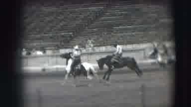 Denver Colorado USA (1941): Rodeo Action Involves Fast Paced Bronco Riding And