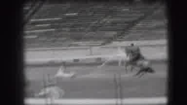 Denver Colorado USA (1941): A Rodeo Show With A Few Men, Some Horses, And A Small