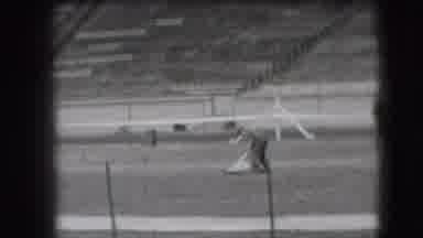 Denver Colorado USA (1941): Man On Horse Calf Roping A Calf In A Rodeo