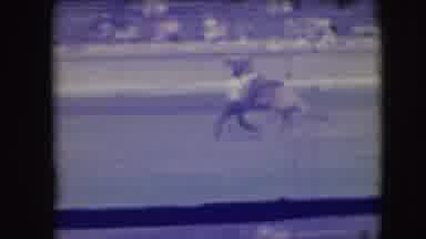 Denver Colorado USA (1941): Man On Horseback Chases The Runaway Calf The Nhod Ties