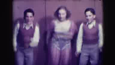 Joliet Illinois USA (1941): Two Teenage Boys And A Teenage Girl Dance Together In