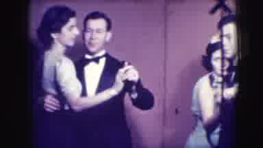 Joliet Illinois USA (1941): Men And Women Dancing And Talking In A Friendly Way
